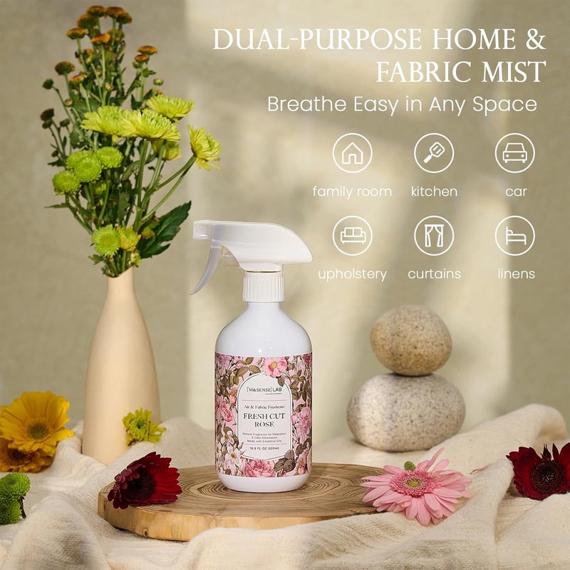 MSENSE ‌ Air & Fabric & Pet Odor Eliminator Spray - 16.9oz Large Size Natural Safe Air Freshener Rose Scented Deodorizer for Home Eliminates Smoke & Musty Smells, Ideal for ‌Dining Room Living Spaces - Image 2